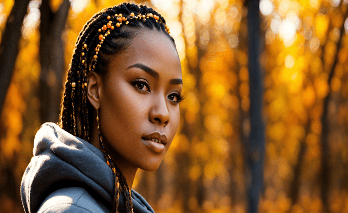 box braids with beads