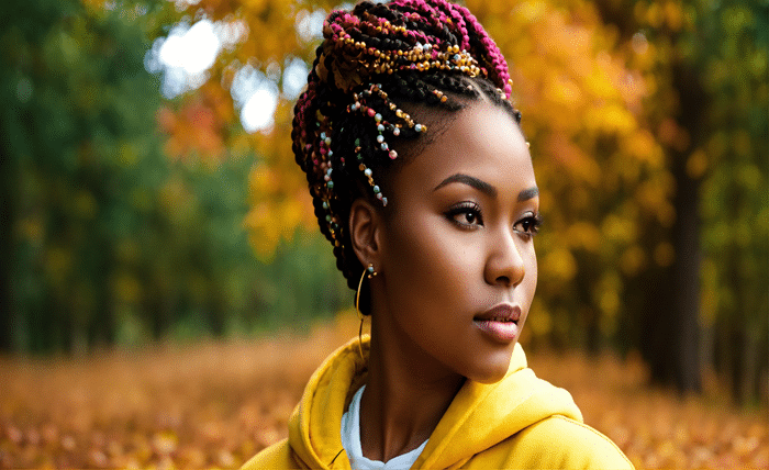 medium bohemian box braids