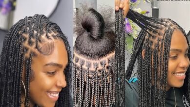 boho knotless box braids