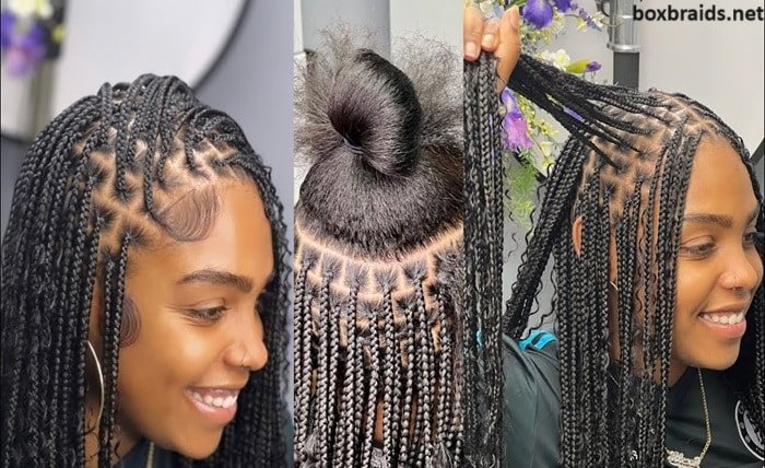 boho knotless box braids