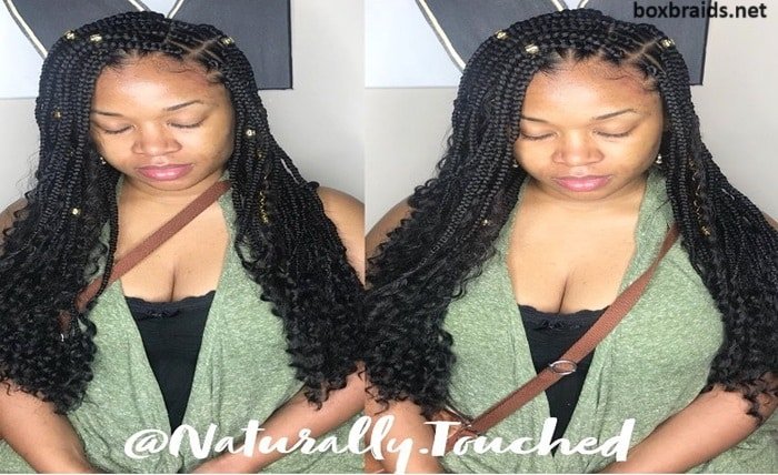 bohemian knotless box braids