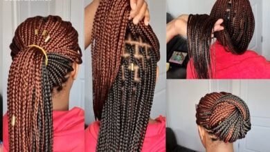 box braids with color