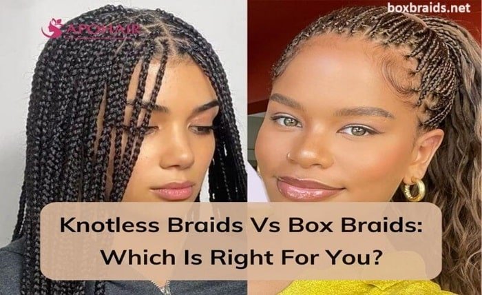 knotless vs box braids