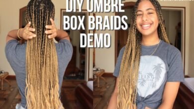 ombre box braids