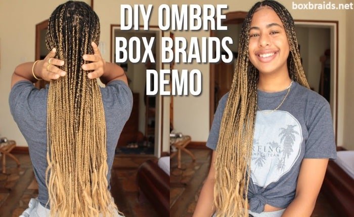 ombre box braids