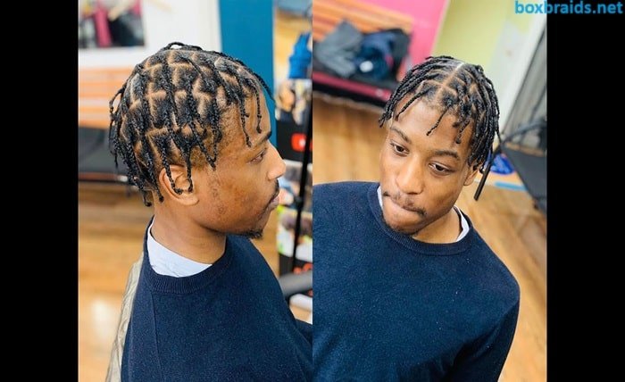 short box braids men