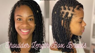 shoulder length box braids