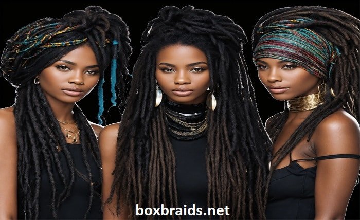 large knotless box braids