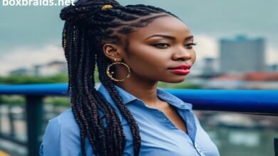 medium knotless box braids