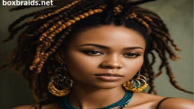 medium sized neat box braids