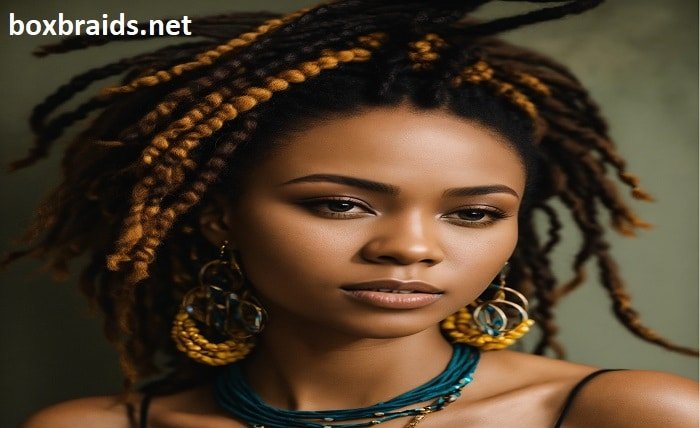 medium sized neat box braids