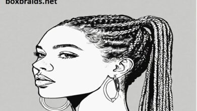 medium box braids hairstyles