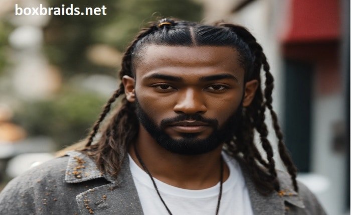 triangle box braids men